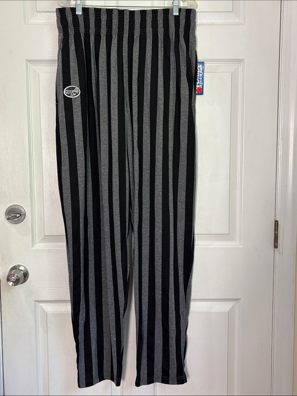 NEW OTOMIX Activewear Black Gray Charcoal baggy pants Stripe Lounge Pant Sz XL